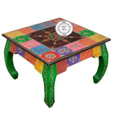 Pandora Hand Painted Indian Opium Colored Coffee Table Multicolour